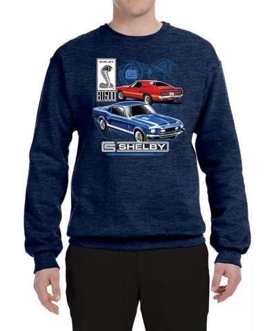 Shelby GT 500 Cobra Ford Motors Official Gift for Men Cars and Trucks Unisex Crewneck Graphic Sweatshirt Vintage Heather Navy...