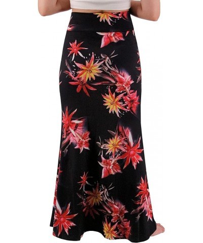 Novias Women Fashion Multicolored Print High Waist Maxi Skirt Long Skirt Tie Dye 10 $13.20 Skirts