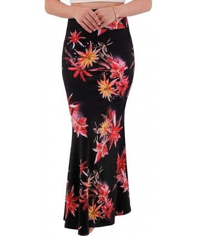 Novias Women Fashion Multicolored Print High Waist Maxi Skirt Long Skirt Tie Dye 10 $13.20 Skirts