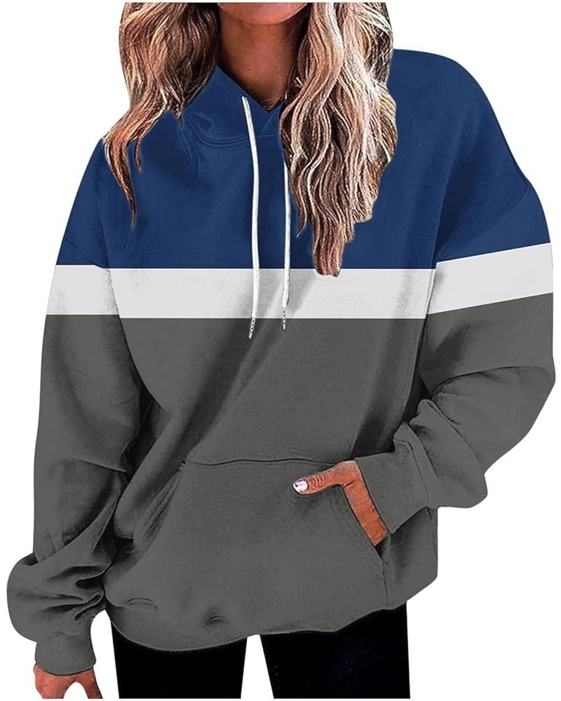 Oversized Hoodies for Women Ombre Tie Dye Sweatshirts Long Sleeve Hooded Pullover Plus Size Drawstring Tops with Pocket 3&nav...