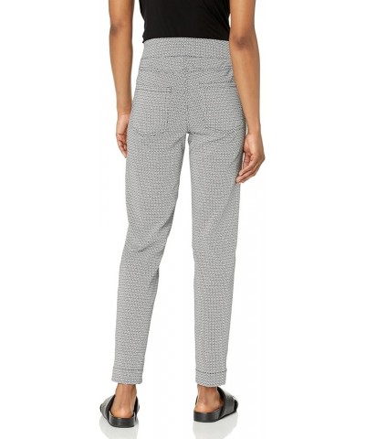 Women's Pull on 29 Inch Print Twill Ankle Pant Black-white Print $28.14 Pants