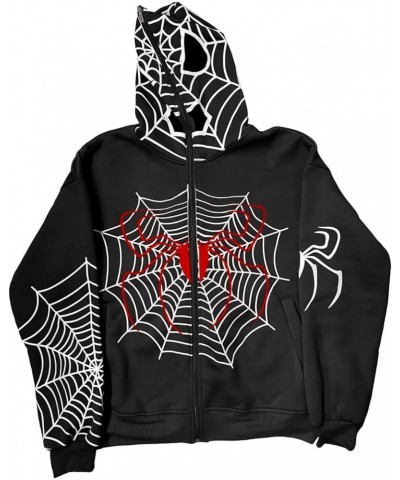 Hip Hop Spider Hoodies Set Y2k Aesthetic Graphic Sweatshirt Hoodie Jogger Pants Women Man Matching Tracksuit 7-black Over Fac...