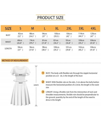 Women's Summer Casual Van Gogh 3D Print Short Sleeve T-Shirt Swing Dress White Flower Oil Paint $11.20 Dresses