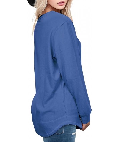 Womens Sweatshirts Hoodies Fleece Crewneck Oversized Pullover Sweaters Casual Fall Clothes Royal Blue $13.99 Others