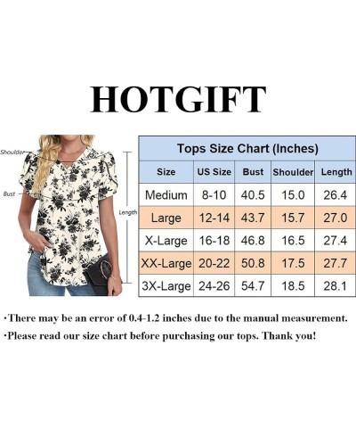 Womens 2024 Summer Tunic Tops Casual Short Sleeve V Neck Blouse Buttons Chiffon Tshirts for Leggings Soft Comfy Dark Blue $13...