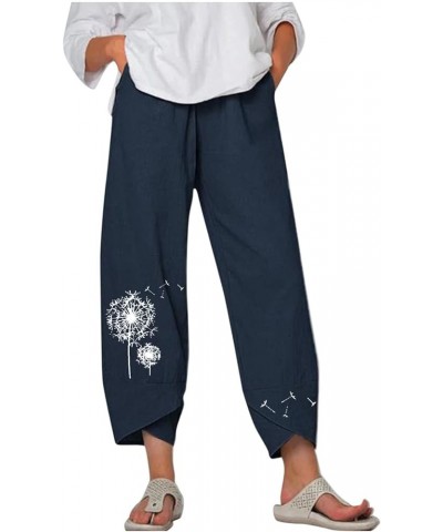 Women's Pants Floral Printed Sweatpants Cotton Joggers Baggy Stretchy Trousers Dressy Lightweight Capri Pant Pockets Pants fo...