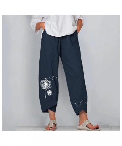 Women's Pants Floral Printed Sweatpants Cotton Joggers Baggy Stretchy Trousers Dressy Lightweight Capri Pant Pockets Pants fo...